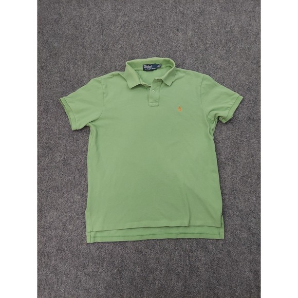 Vtg Polo Ralph Lauren Shirt Mens Large Green Blue Pique Pony golf Lot of 2 - Picture 3 of 16